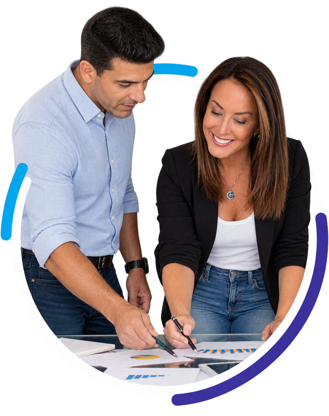 Shannon with team member at Virtual Surge